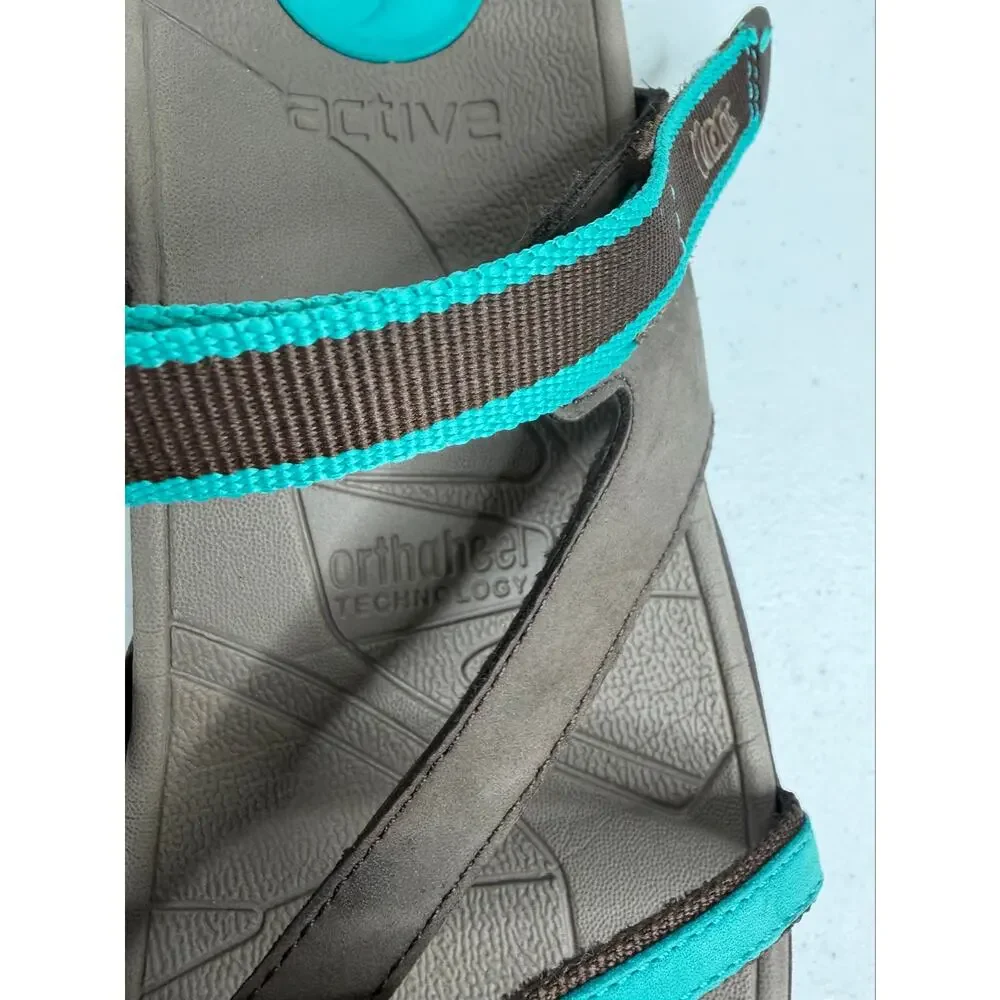 Vionic Mojave Women's Sandals EU 39 Chocolate Brown/Teal Arch Support Outdoors
